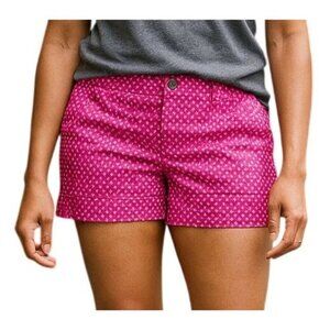 Old Navy Womens Size 4 Pink Floral Print Shorts 3.5 Inch Length Button Fly